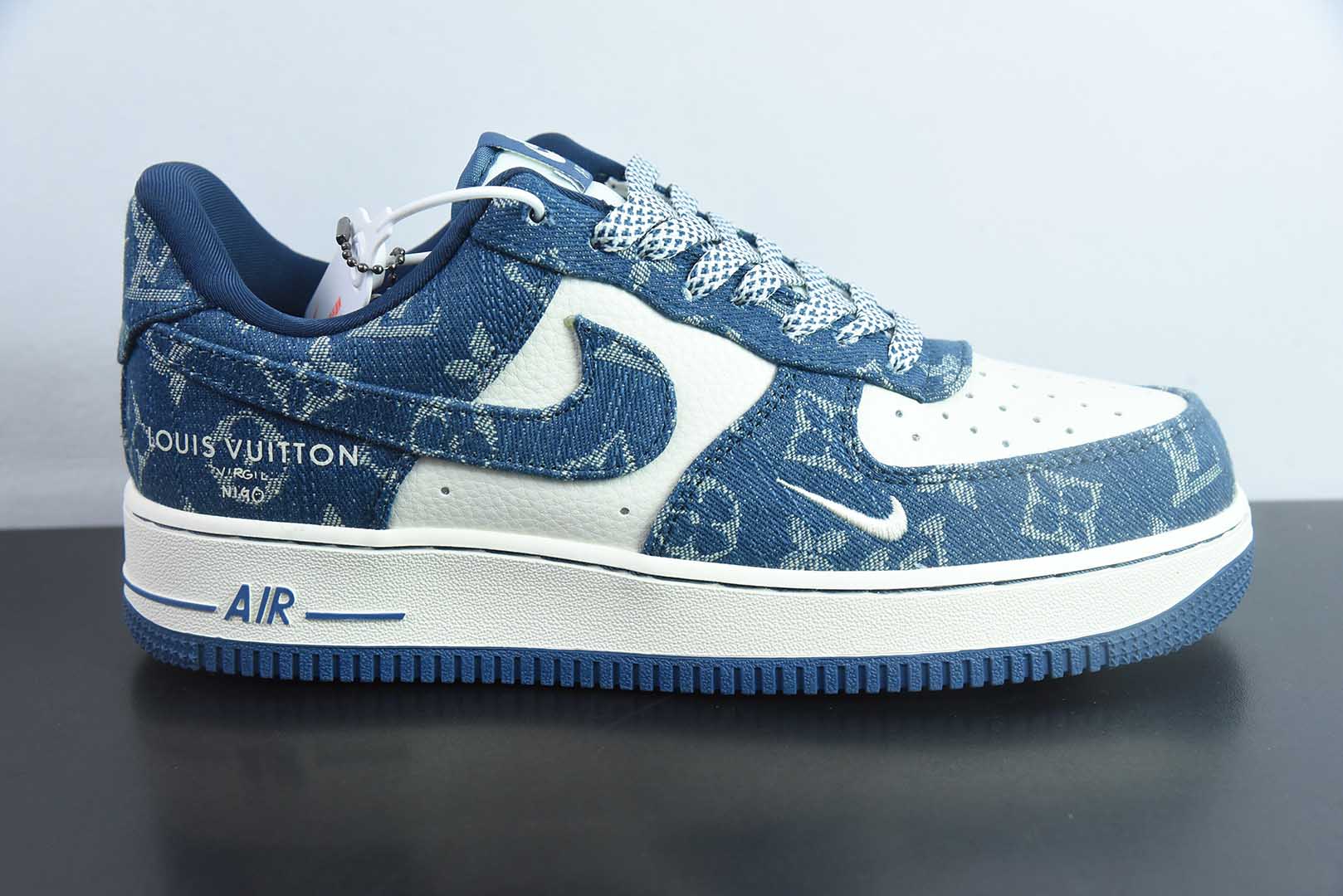 耐克Nike Air Force 1'07 Low LV联名蓝色牛仔空军一号低帮休闲板鞋纯原版本 货号：ZD1988-001