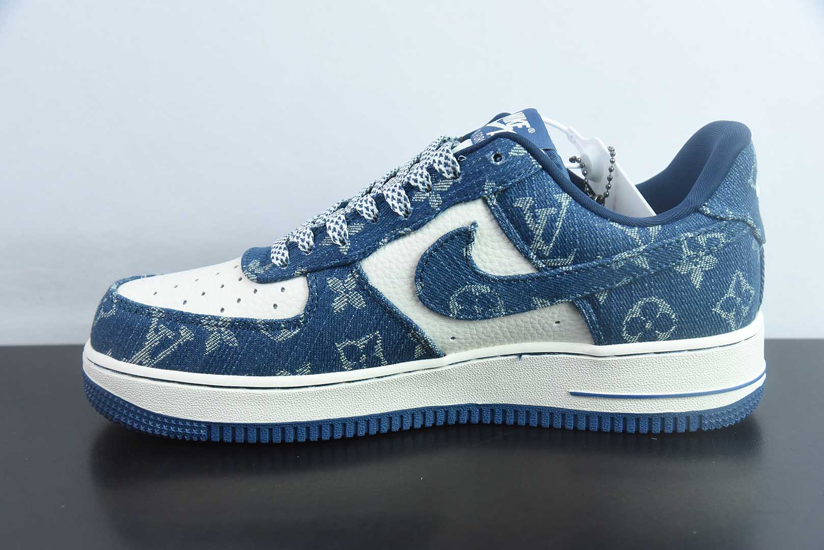 耐克Nike Air Force 1'07 Low LV联名蓝色牛仔空军一号低帮休闲板鞋纯原版本 货号：ZD1988-001