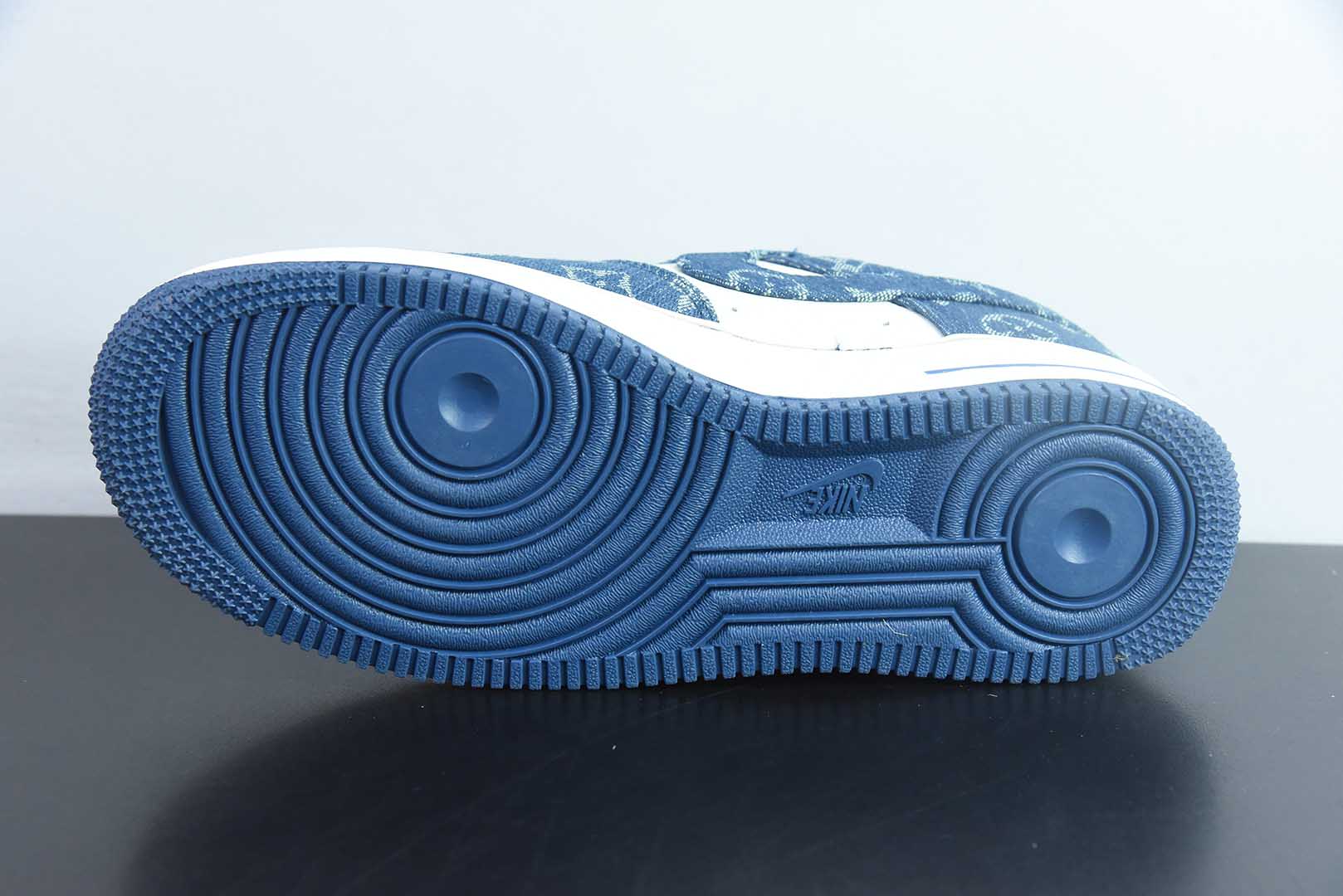 耐克Nike Air Force 1'07 Low LV联名蓝色牛仔空军一号低帮休闲板鞋纯原版本 货号：ZD1988-001