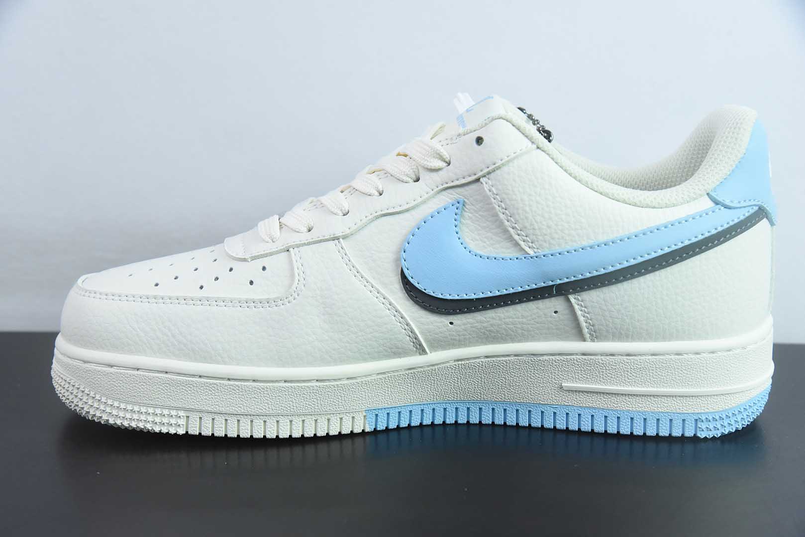 耐克Nike Air Force 1'07 Low LV联名白蓝双拼双勾空军一号低帮休闲板鞋纯原版本 货号：CS5288-028