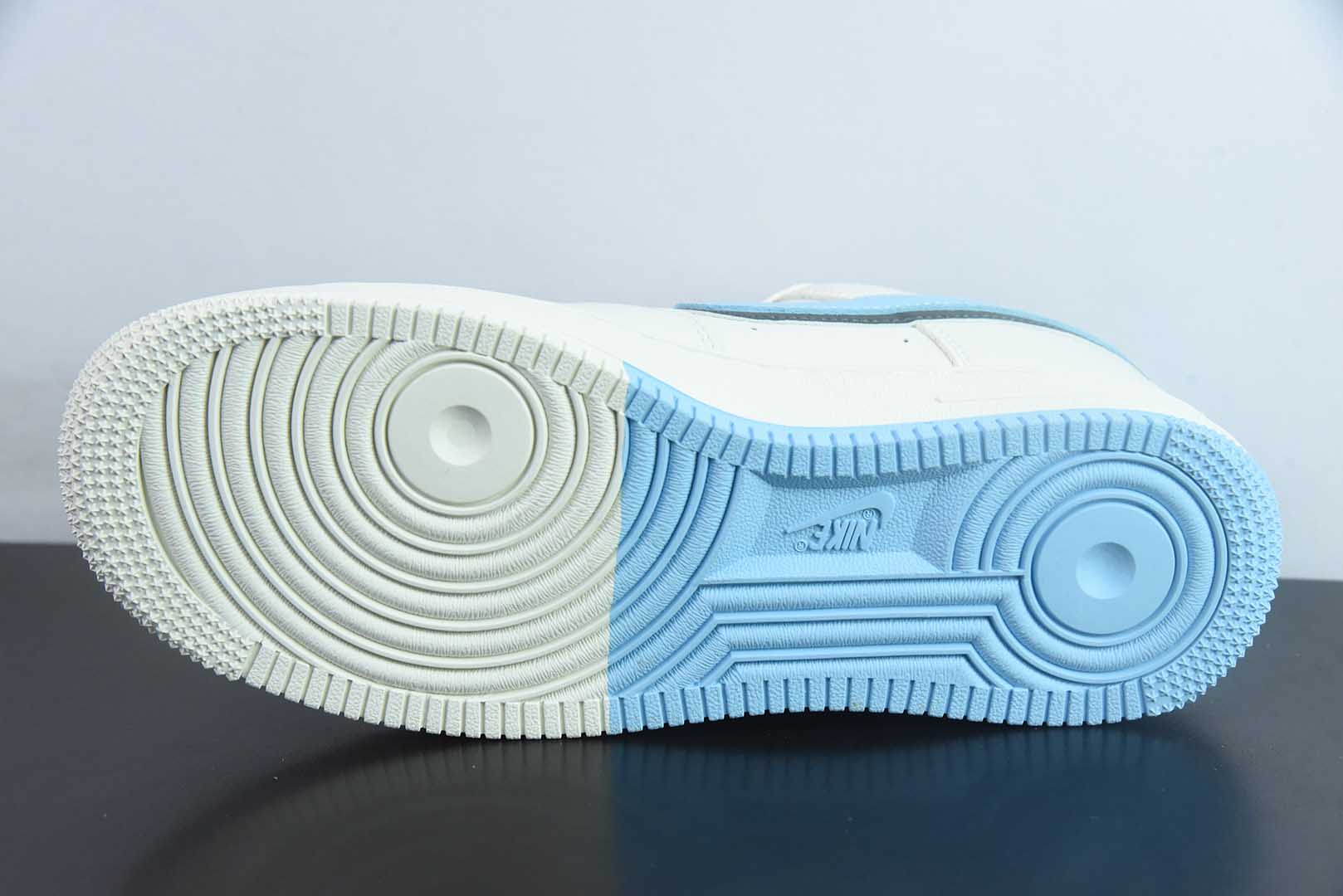 耐克Nike Air Force 1'07 Low LV联名白蓝双拼双勾空军一号低帮休闲板鞋纯原版本 货号：CS5288-028