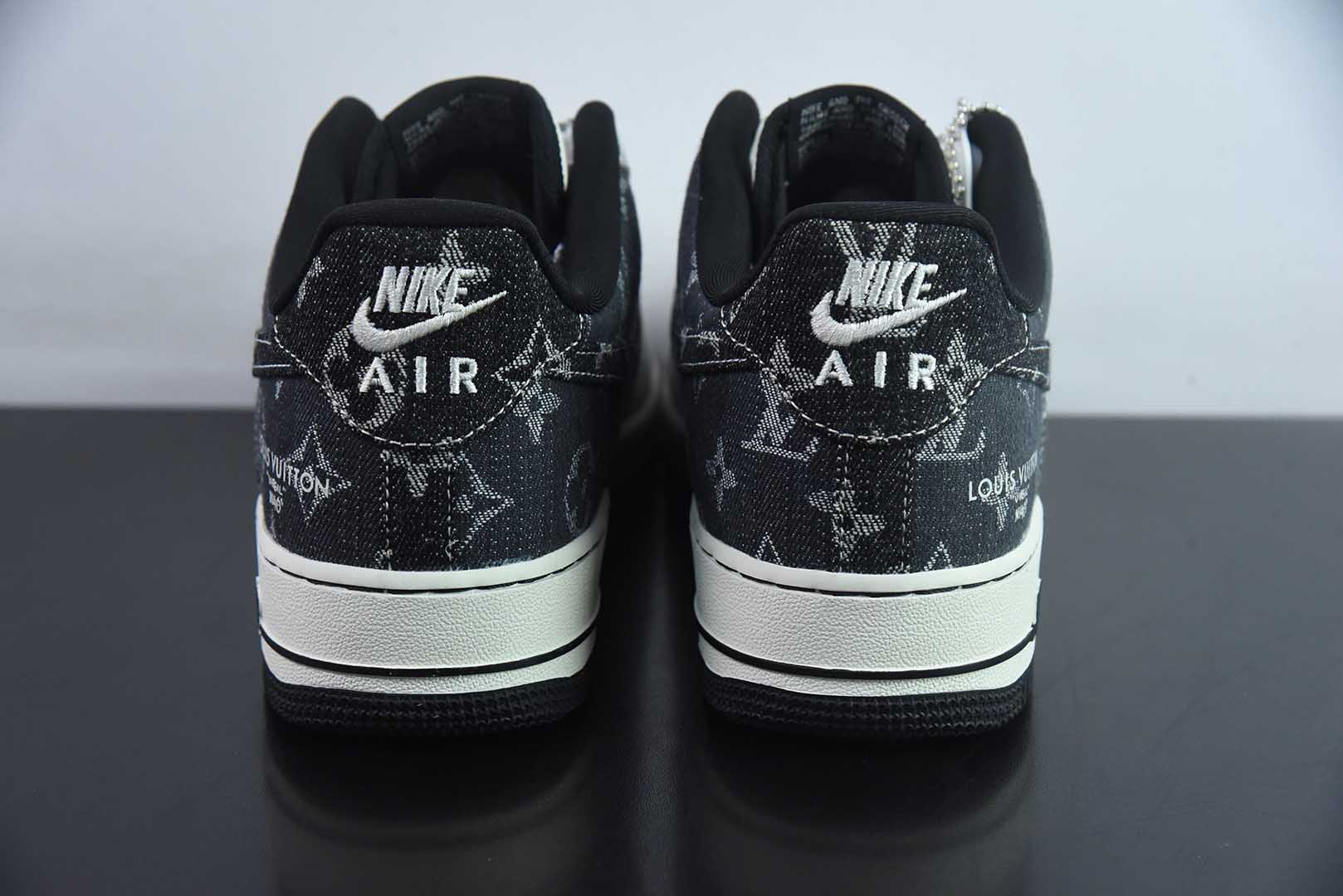 耐克Nike Air Force 1'07 Low LV联名黑白灰拼接牛仔空军一号低帮休闲板鞋纯原版本 货号：SC0601-550
