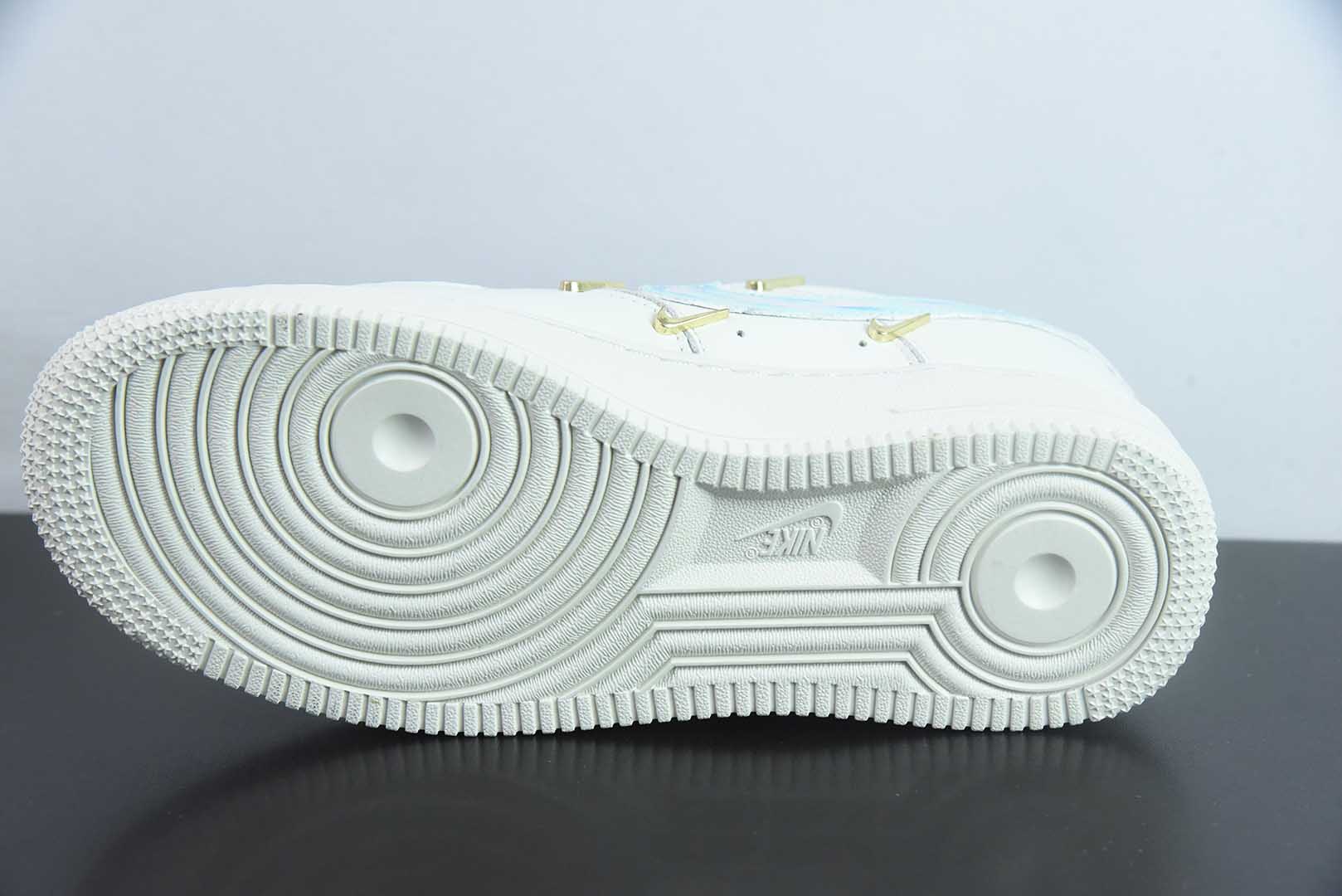 耐克Nike Air Force 1 Low 07 涂鸦白蓝粉四小勾空军一号定制休闲板鞋纯原版本 货号：FV3654-211