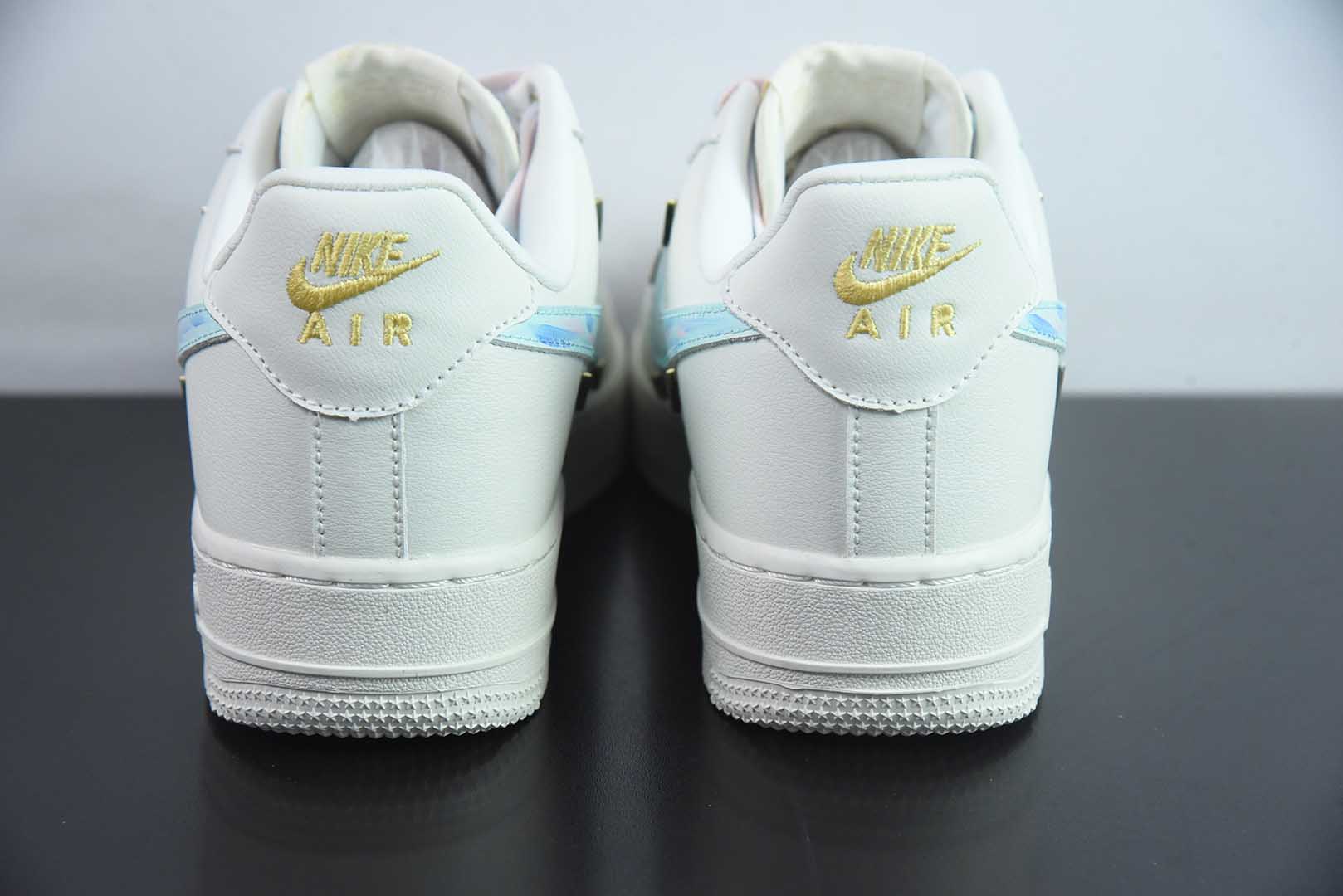 耐克Nike Air Force 1 Low 07 涂鸦白蓝粉四小勾空军一号定制休闲板鞋纯原版本 货号：FV3654-211