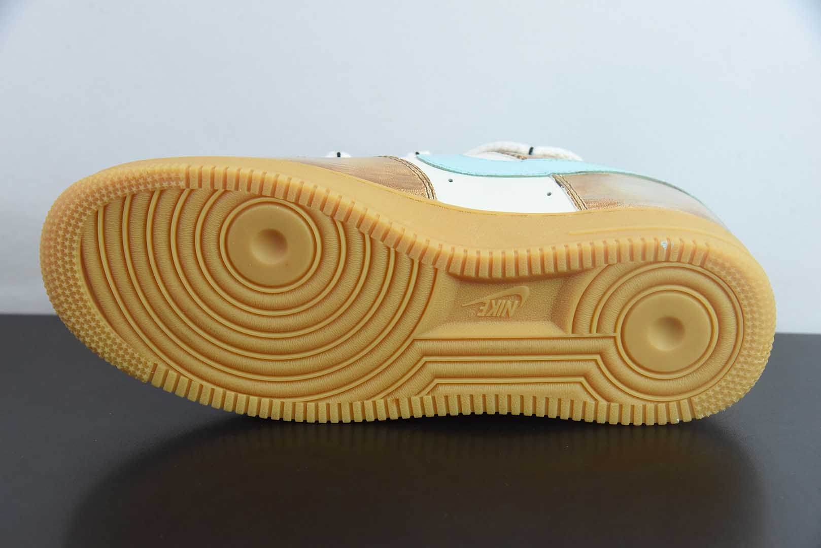 耐克Nike Air Force 1'07 Low Mint Bubble 手绘涂鸦薄荷气泡空军一号低帮休闲板鞋纯原版本 货号：XC2351-505