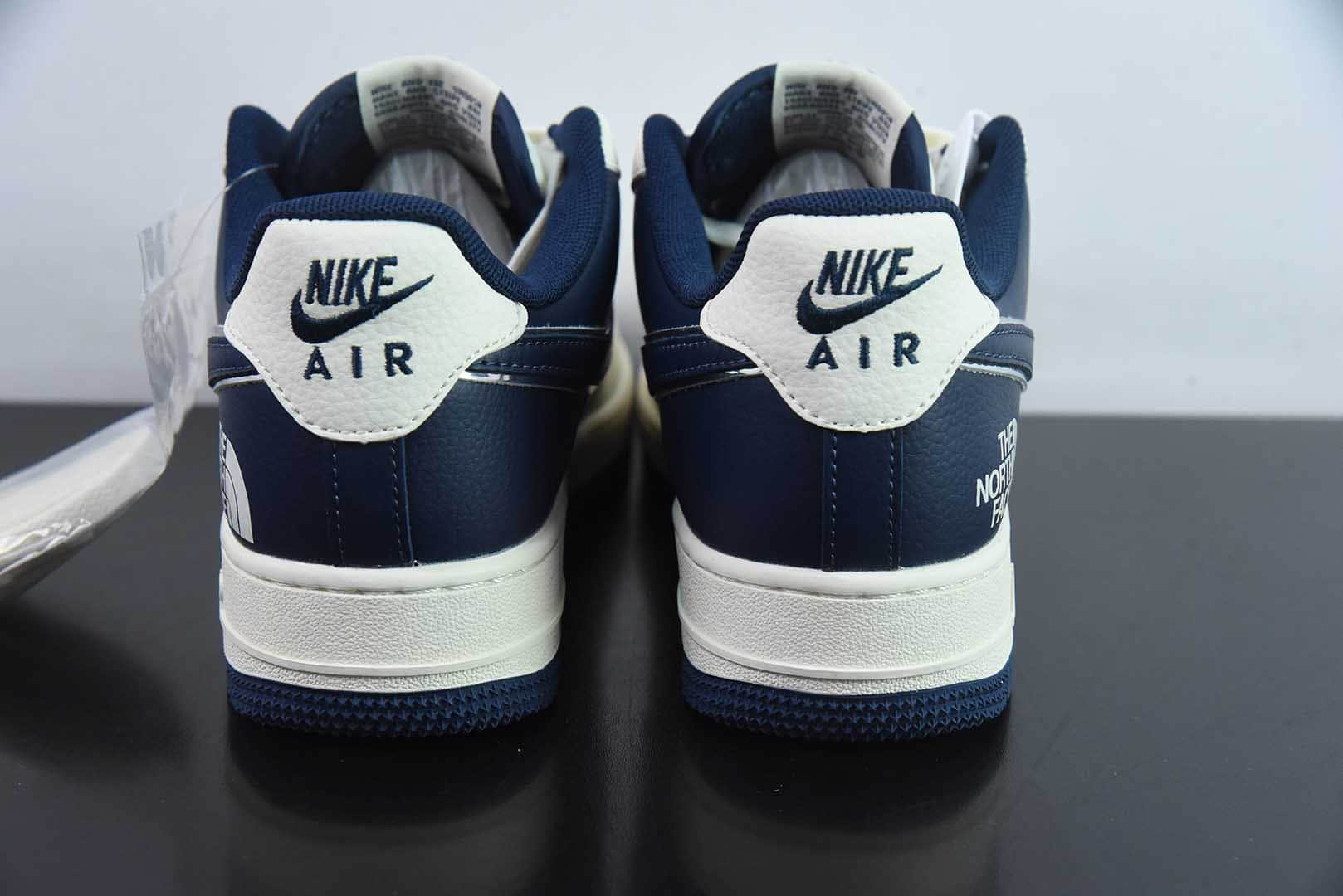 耐克 Nike Air Force 1'07 Low 北面联名白深蓝空军一号低帮休闲板鞋纯原版本 货号:ZH2598-318