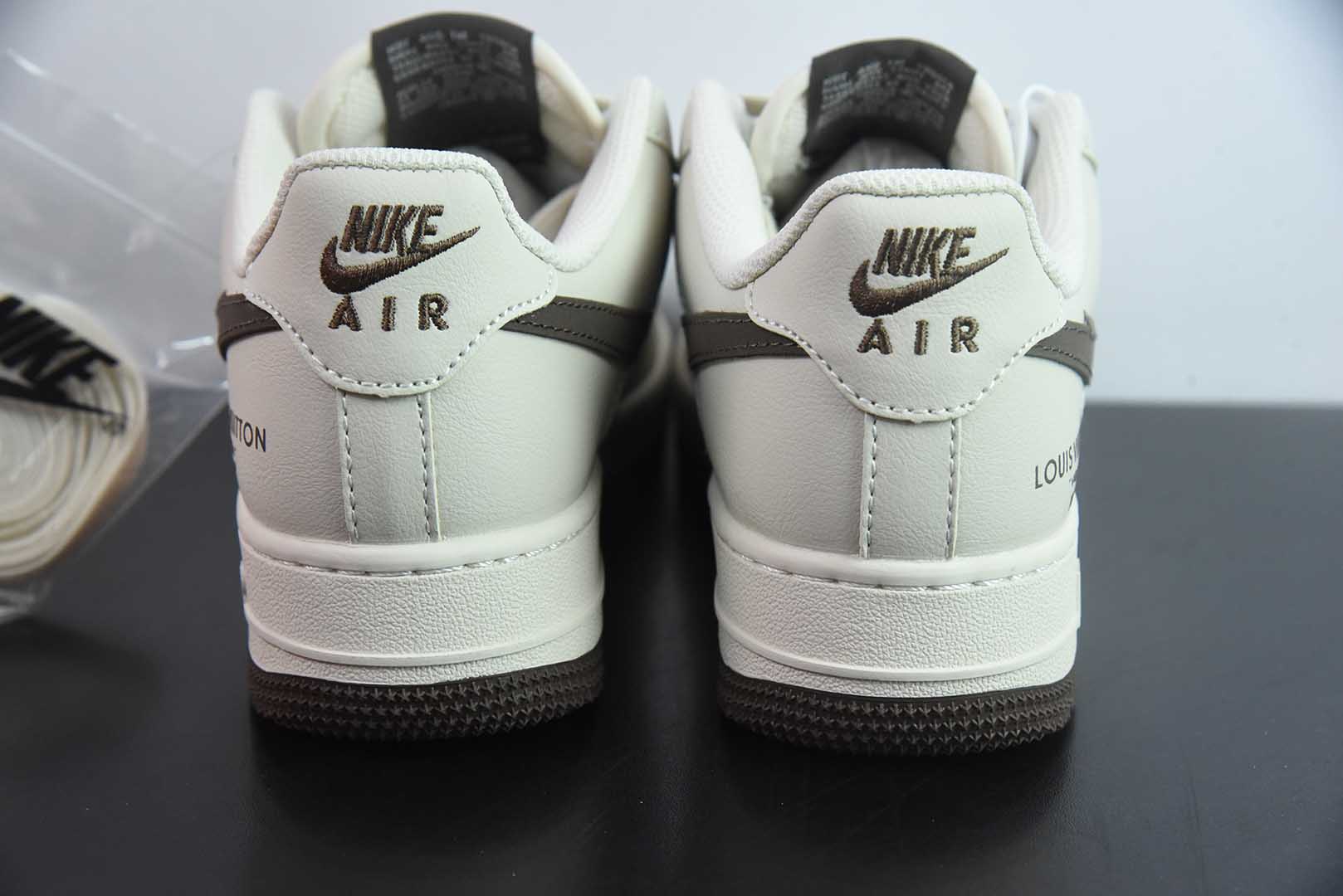 耐克Nike Air Force 1'07 Low LV联名网面拼接米棕空军一号低帮休闲板鞋纯原版本 货号：QW5836-004