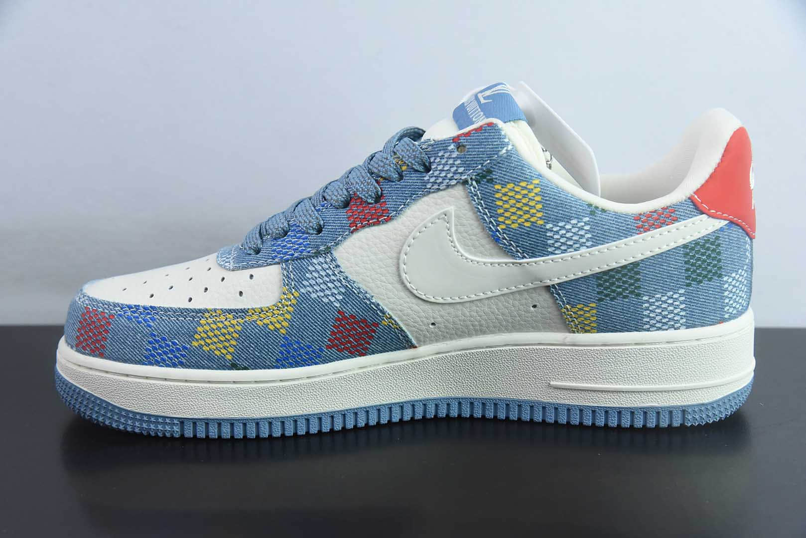 耐克Nike Air Force 1 '07 Low “LV联名彩色牛仔”空军一号低帮休闲板鞋纯原版本 货号：XL1979-101