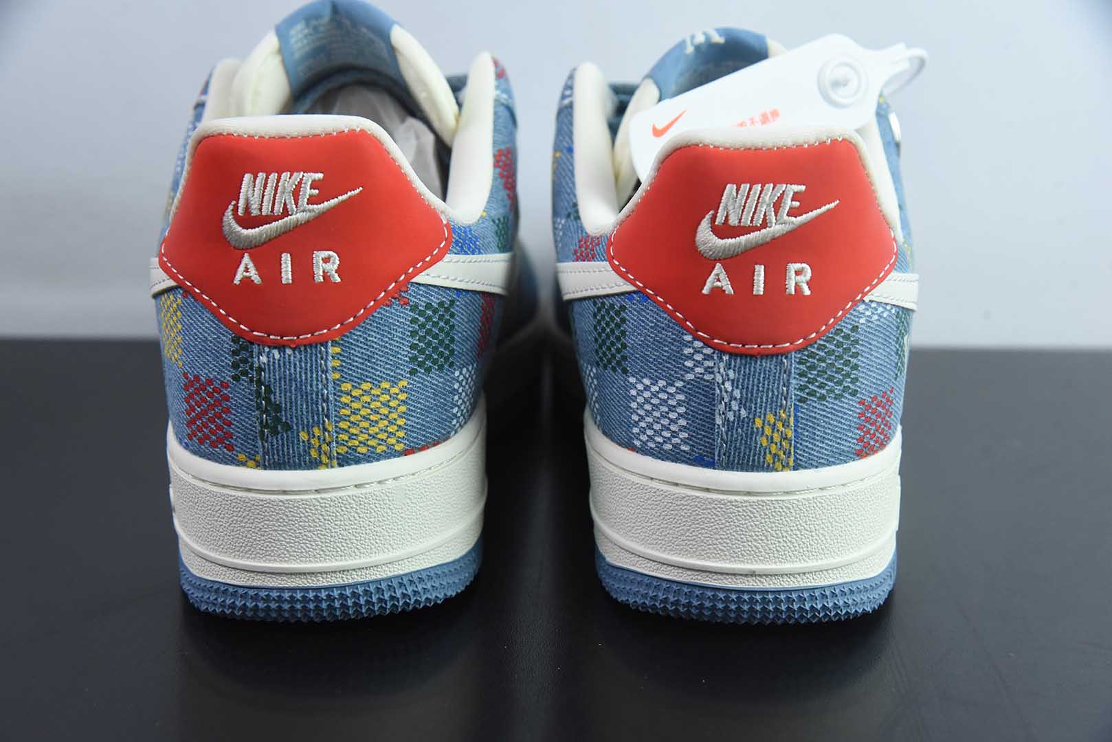 耐克Nike Air Force 1 '07 Low “LV联名彩色牛仔”空军一号低帮休闲板鞋纯原版本 货号：XL1979-101