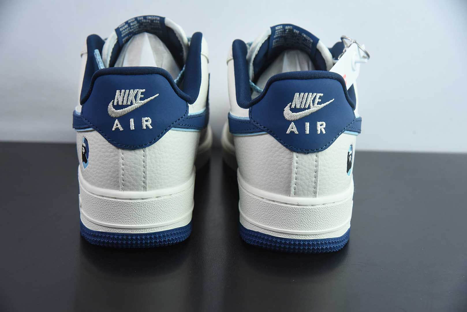 耐克Nike Air Force 1'07 Low 猿人头联名白蓝勾空军一号低帮休闲板鞋纯原版本 货号:KB1688-002