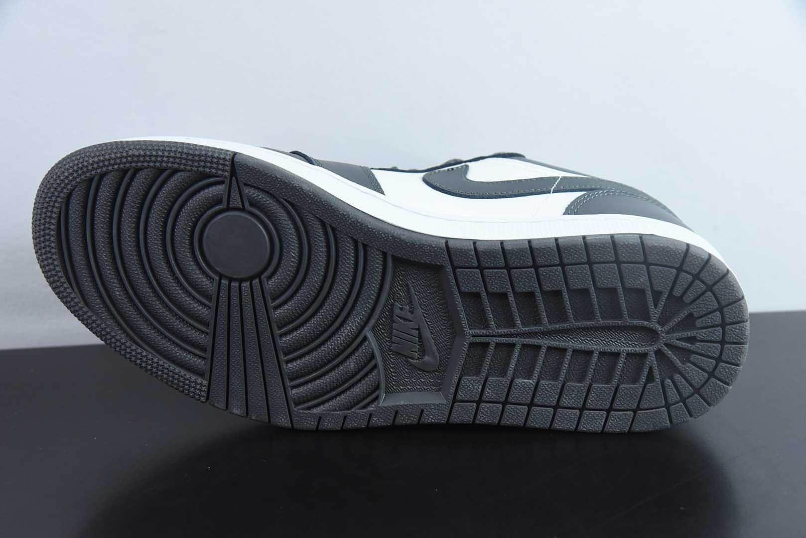 乔丹Air Jordan 1 AJ1 Low 乔丹1代深灰白低帮复古篮球鞋纯原版本 货号：553558-044