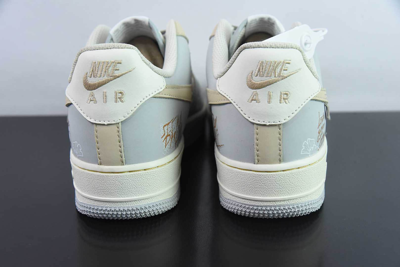 耐克 Nike Air Force 1 Low 07 浅灰白小钩涂鸦空军一号低帮休闲板鞋纯原版本 货号：DB3310-111