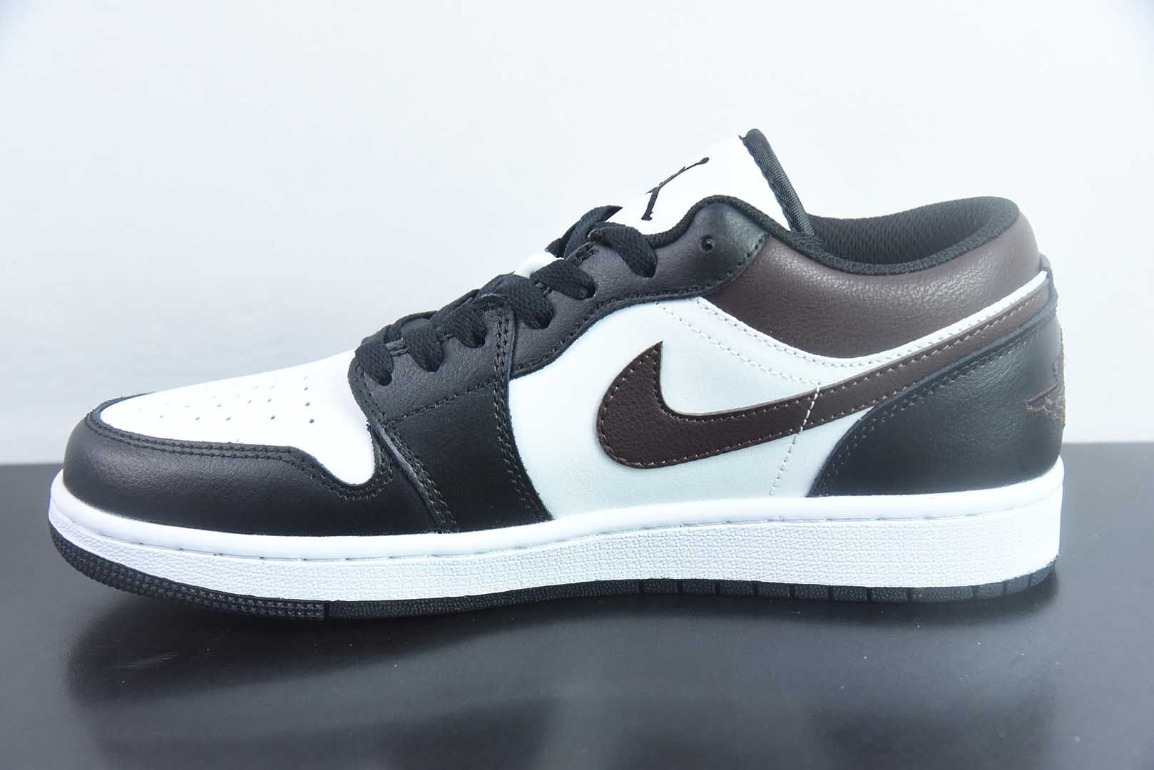 乔丹Air Jordan 1 Low 白黑棕AJ1乔1低帮休闲板鞋纯原版本 货号：IO3393-010