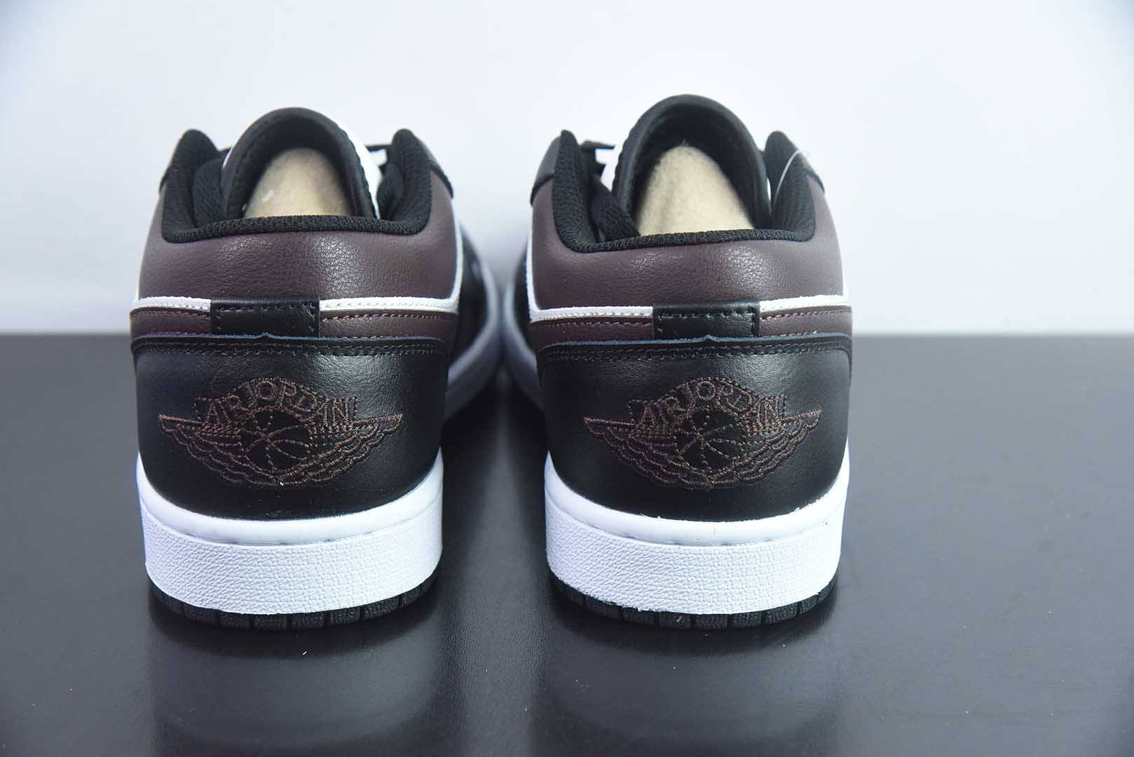 乔丹Air Jordan 1 Low 白黑棕AJ1乔1低帮休闲板鞋纯原版本 货号：IO3393-010