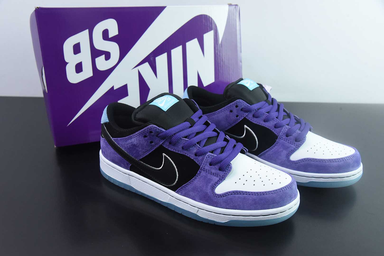 耐克Nike Dunk SB DUNK紫黑白SB低帮休闲滑板鞋纯原版本 货号：HJ0513-500