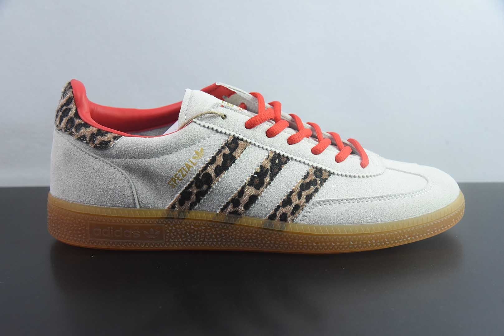 Adidas originals HANDBALL SPEZIAL 三叶草 德训 休闲运动板鞋/灰色豹纹  BD7622 纯原版本 实拍细节图