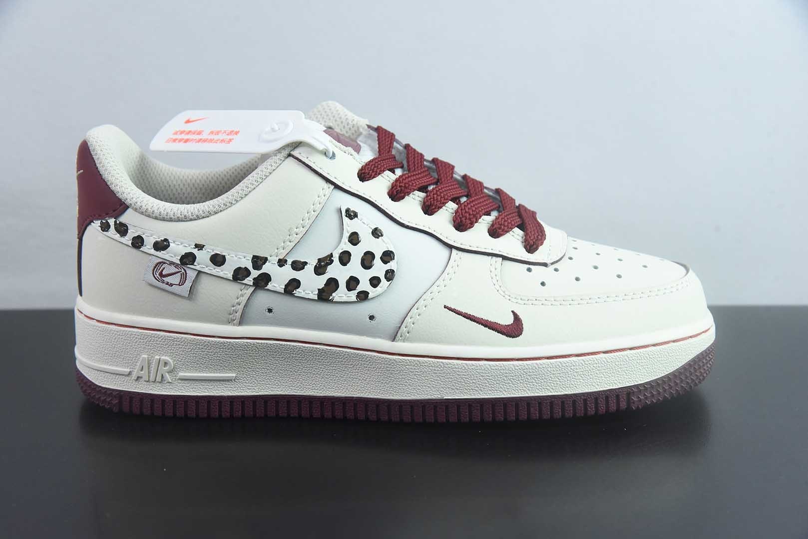 耐克 Nike Air Force 1'07 Low "Wild Berry Leopard Shadow" 手绘涂鸦 野莓豹影 空军一号低帮休闲板鞋 FB1839-521 纯原版本 实拍细节图