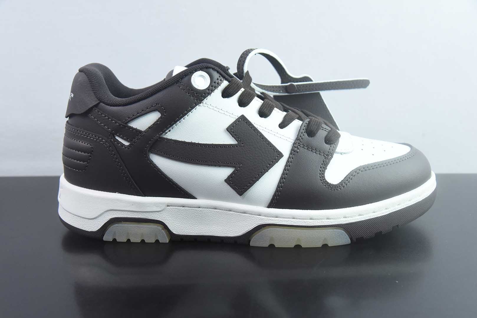 OFF-WHITE OW运动鞋 春夏走秀款球鞋 所有配件均通过定做出产正品裁片 原版比例大箭头定制网眼布双拼牛皮进口机器针车 数控针距精准做工不输大牌里层为高密度透气网眼布/垫脚羊皮私模重工抓地橡胶底 后跟坡度最贴切原版鞋型脱模 厚底约4CM 原盒包装配 TPU大底纯原版本 实拍细节图