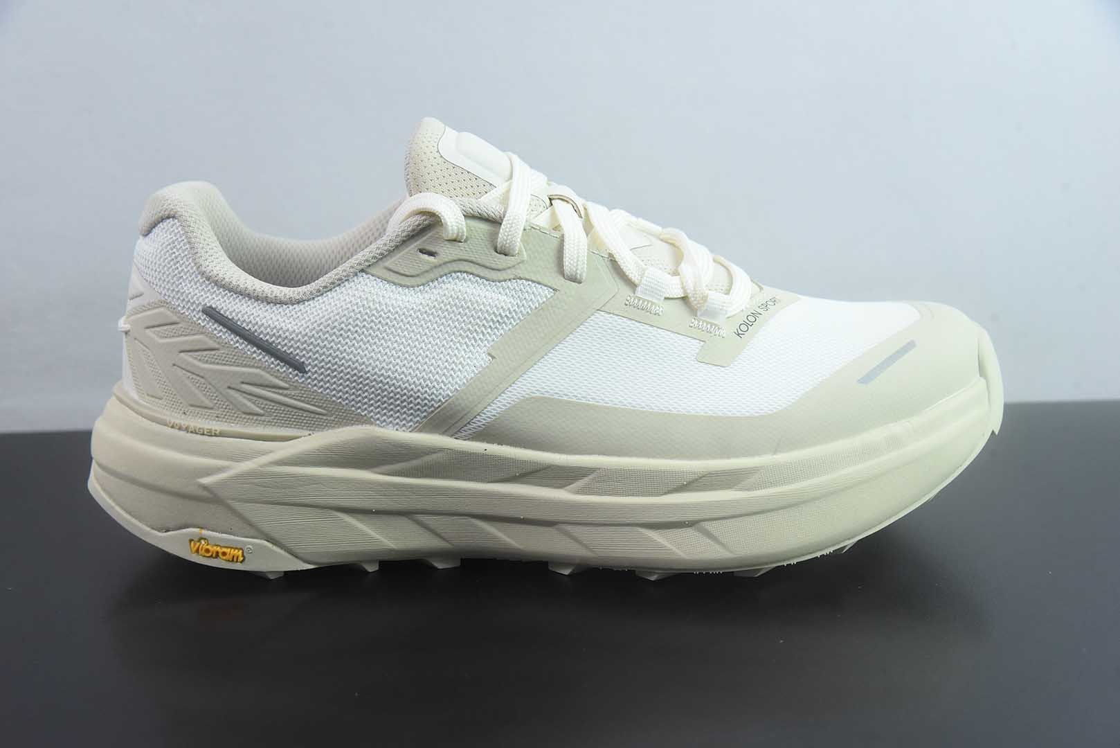 可隆KOLON SPORT 抓地V底巴斯夫轻盈KRUST越野跑鞋 户外功能鞋 纯原版本 货号：LUFH6MN003-BK 实拍细节图