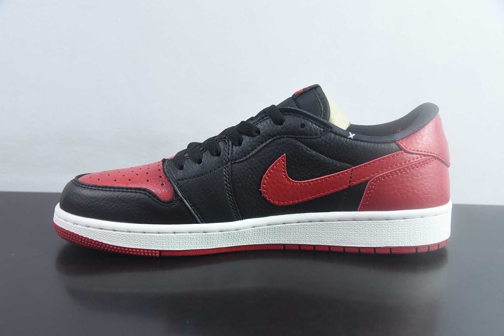 乔丹 Air Jordan 1 Low "Banned" AJ1 乔1黑红禁穿XX 低帮文化休闲板鞋 货号：IW6276-001 纯原版本 实拍细节图
