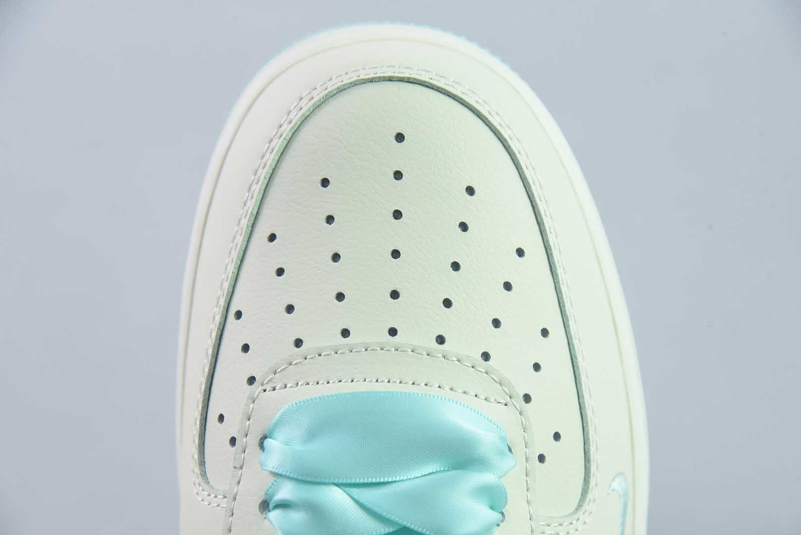 手绘涂鸦“青提奶豹”耐克 Nike Air Force 1  “Green Grape Leopard Pop”空军一号定制板鞋 纯原版本 货号：FB1839-112 实拍细节图