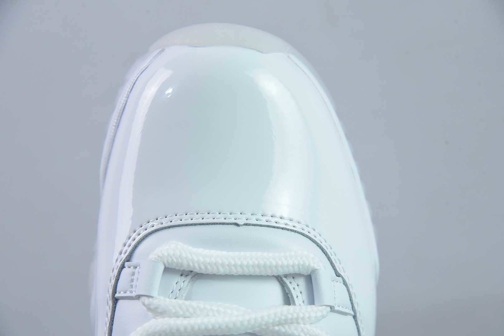 纯原版 aj11纯白高帮 珍珠白 全白 Comme des Garçons × Jordan 乔丹 Air Jordan 11 白色 货号:IV7639-100 实拍细节图