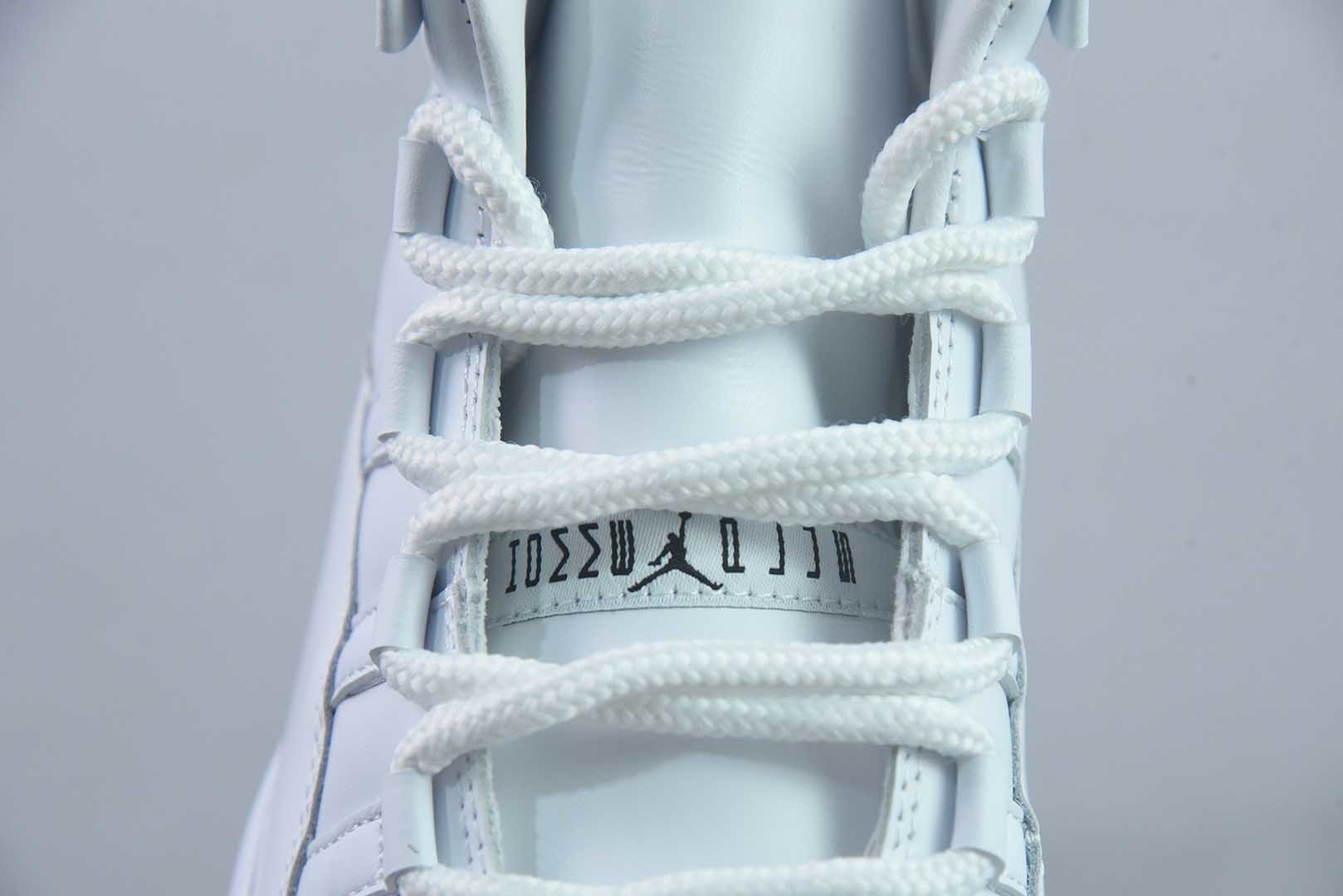 纯原版 aj11纯白高帮 珍珠白 全白 Comme des Garçons × Jordan 乔丹 Air Jordan 11 白色 货号:IV7639-100 实拍细节图