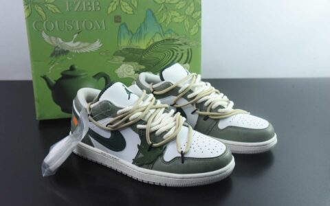 耐克 Nike Air Jordan 1 Low 绑带联名 AJ1乔1低帮休闲板鞋 同步官方配色 市场唯一独家头层皮打造 原鞋原档案开发 原厂皮料 原档冲孔鞋头 正确满胶鞋垫 四线拉帮 原厂织唛标 鞋舌高弹海绵填充 货号:FQ7687 300纯原版本 主图