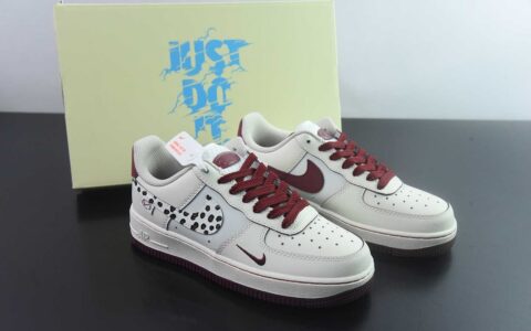 耐克 Nike Air Force 1'07 Low "Wild Berry Leopard Shadow" 手绘涂鸦 野莓豹影 空军一号低帮休闲板鞋 FB1839-521 纯原版本 主图