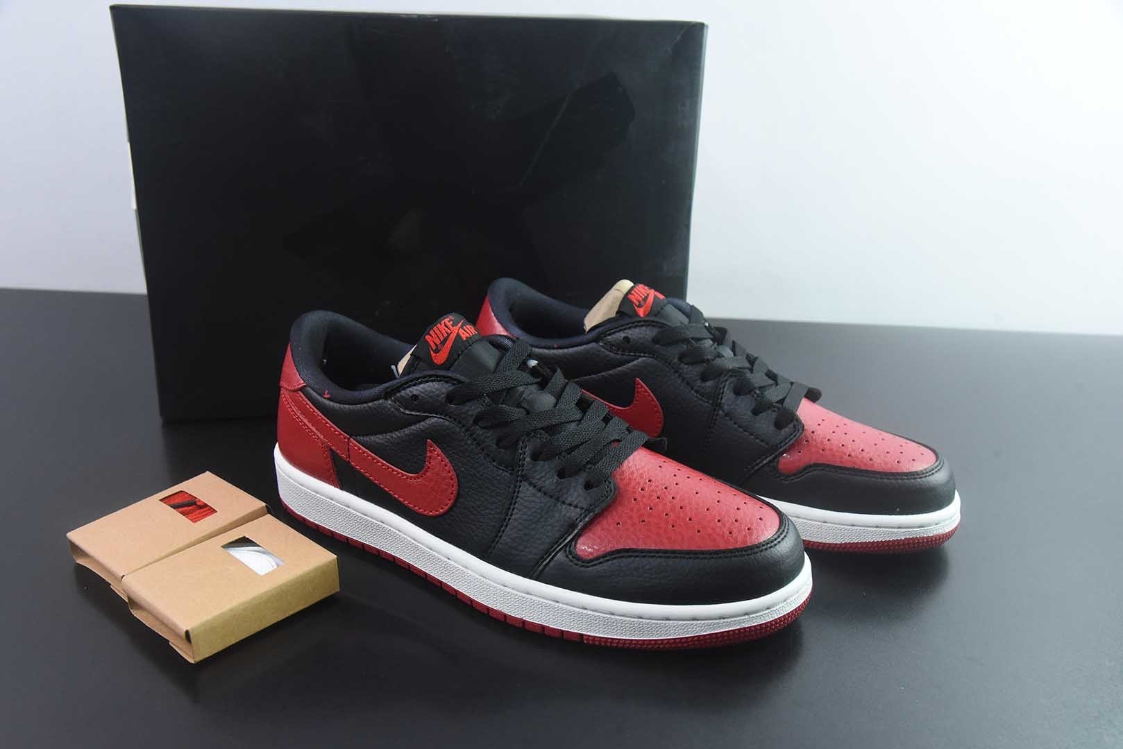 乔丹 Air Jordan 1 Low "Banned" AJ1 乔1黑红禁穿XX 低帮文化休闲板鞋 货号：IW6276-001 纯原版本 主图