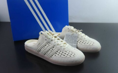 阿迪达斯 adidas originals Samba OG MULE 舒适贴合 透气 包头拖鞋 货号：浅米KH7719 纯原版本 主图