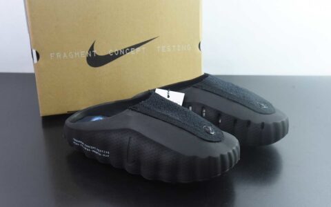 耐克 NIKE MIND 001 SP FK Fragment Design x 藤原浩联名舒适贴合科技风无特殊功能包头按摩拖鞋 目前最顶批次 原厂高密度三明治 长翻毛黑绒 前后组合模块 22块独立按摩单元 无任何毛边 纯原版本 货号：IQ8502-001 主图