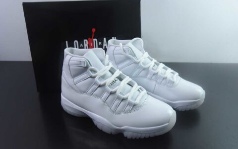 纯原版 aj11纯白高帮 珍珠白 全白 Comme des Garçons × Jordan 乔丹 Air Jordan 11 白色 货号：IV7639-100 主图