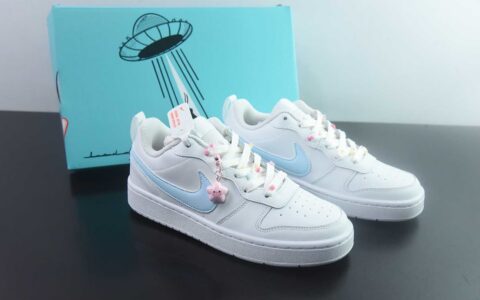 【定制版】耐克 NikeCourtBorough“星糖奶冻”Starry Panna Cotta皮革结构手绘潮流板鞋 纯原版本 货号：BQ5448-220 主图