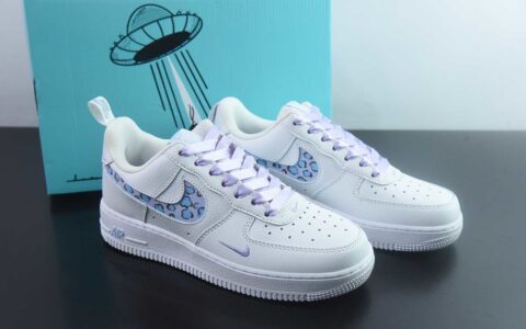 耐克 Nike Air Force 1’07 Low “Ice Blue Leopard Shadow” 手绘涂鸦 冰蓝豹影 空军一号低帮休闲板鞋 FB8971-008 纯原版本