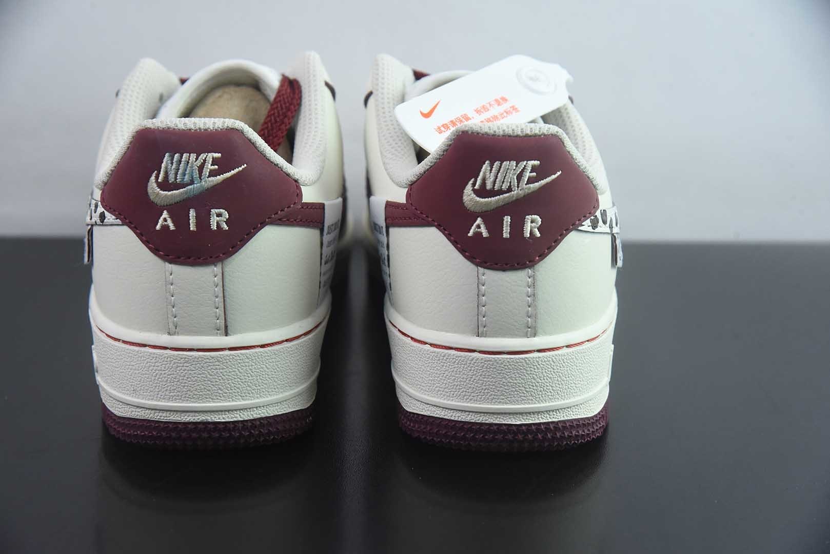 耐克 Nike Air Force 1'07 Low "Wild Berry Leopard Shadow" 手绘涂鸦 野莓豹影 空军一号低帮休闲板鞋 FB1839-521 纯原版本 实拍细节图