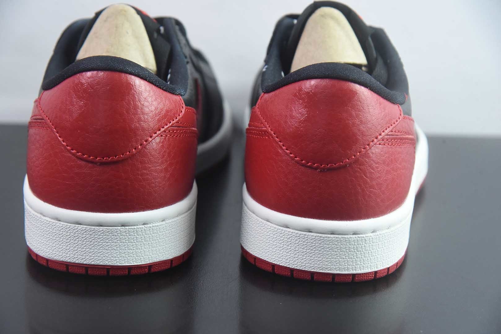 乔丹 Air Jordan 1 Low "Banned" AJ1 乔1黑红禁穿XX 低帮文化休闲板鞋 货号：IW6276-001 纯原版本 实拍细节图