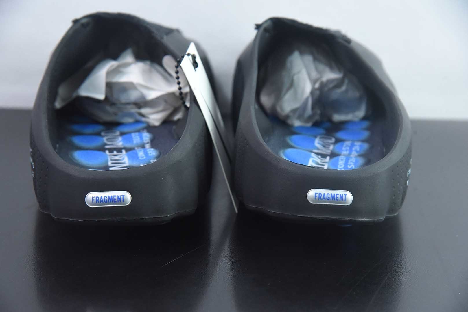 耐克 NIKE MIND 001 SP FK Fragment Design x  藤原浩联名舒适贴合科技风无特殊功能包头按摩拖鞋   目前最顶批次 原厂高密度三明治 长翻毛黑绒 前后组合模块 22块独立按摩单元 无任何毛边 纯原版本 货号：IQ8502-001 实拍细节图