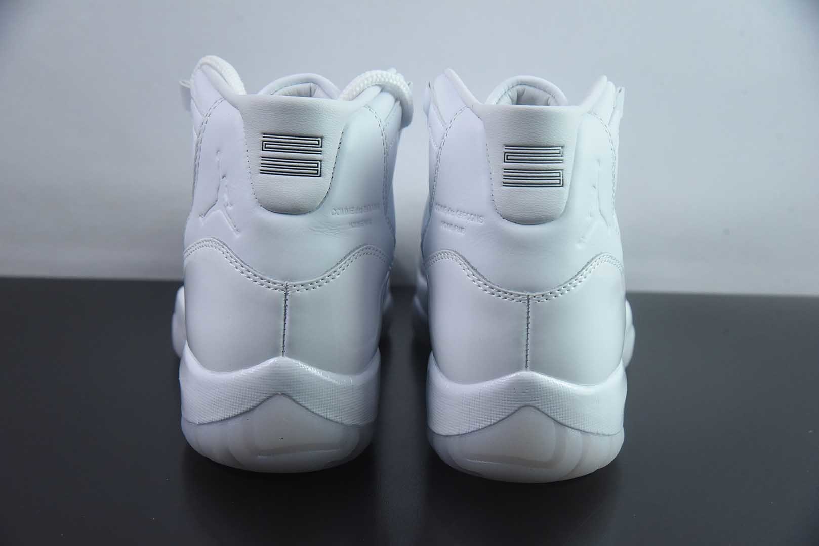 纯原版 aj11纯白高帮 珍珠白 全白 Comme des Garçons × Jordan 乔丹 Air Jordan 11 白色 货号:IV7639-100 实拍细节图