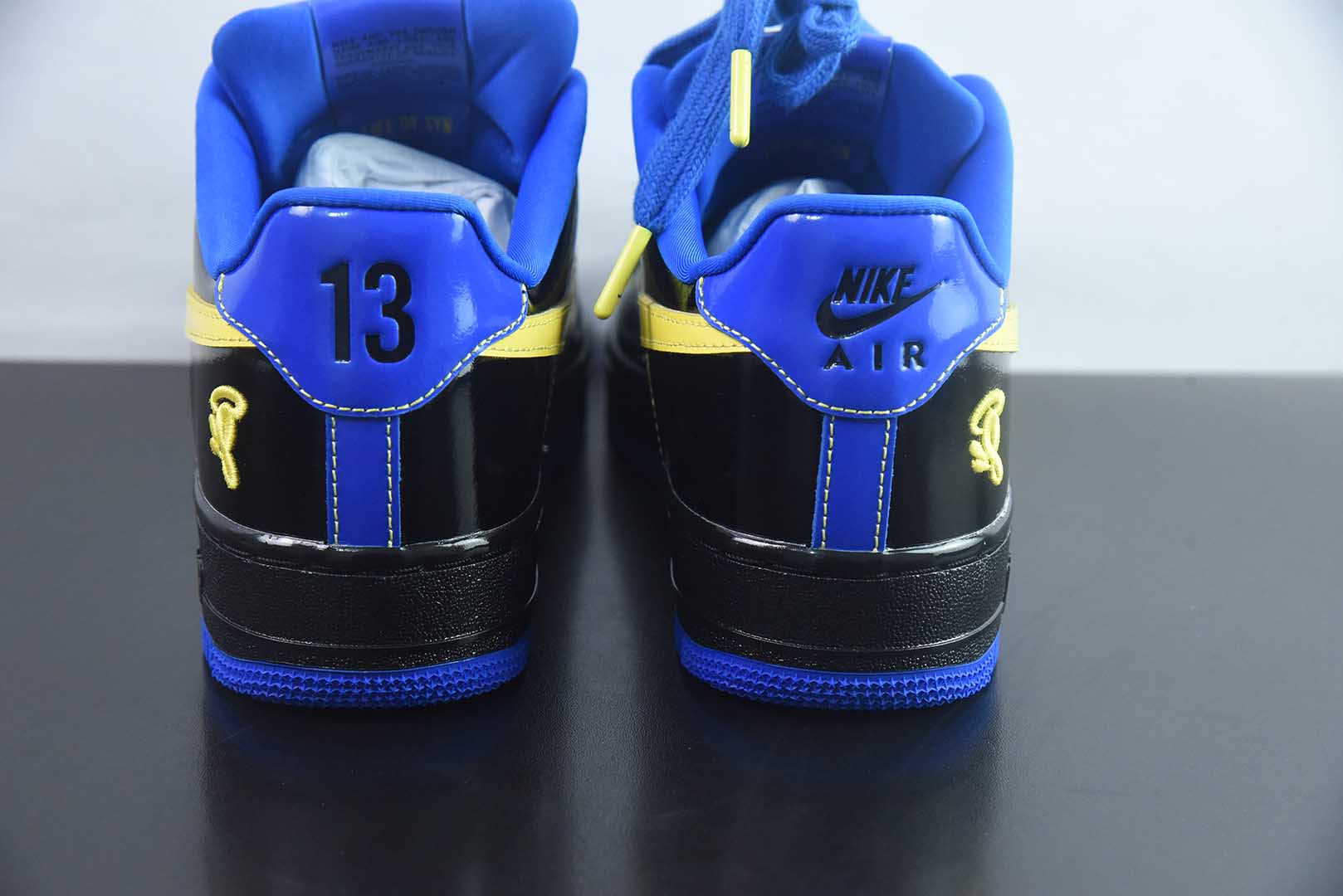 S2纯原版 空军一号af1 黑黄蓝 耐克 Nike  × Central Cee Air Force 1 Low SP 低帮 板鞋 货号：IQ1402-010 实拍细节图