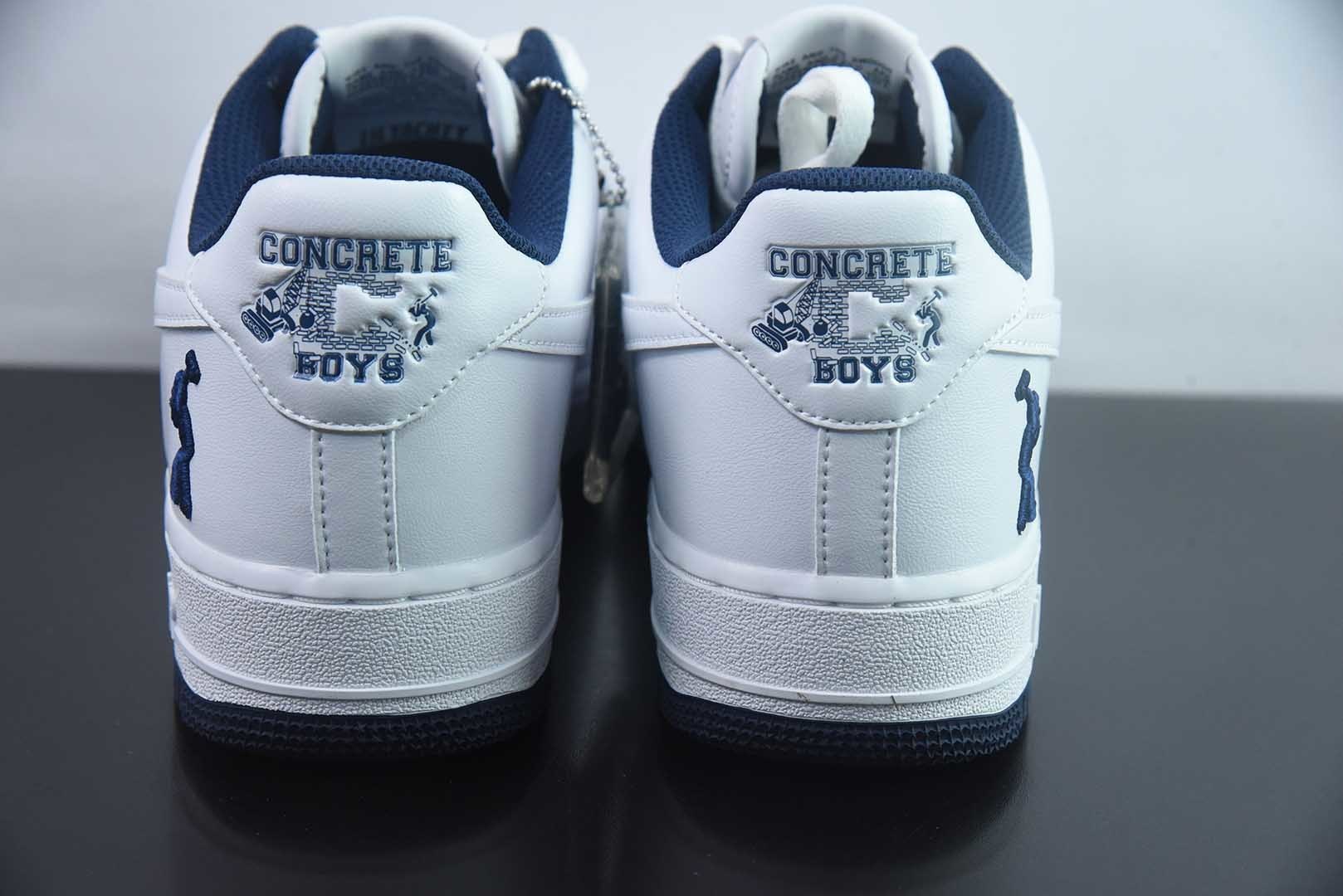 纯原 Lil Yachty x 耐克 Nike Air Force 1'07 Low "Concrete Boys" 联名款 打工人 空军一号低帮休闲板鞋 货号：IB5720-100 实拍细节图