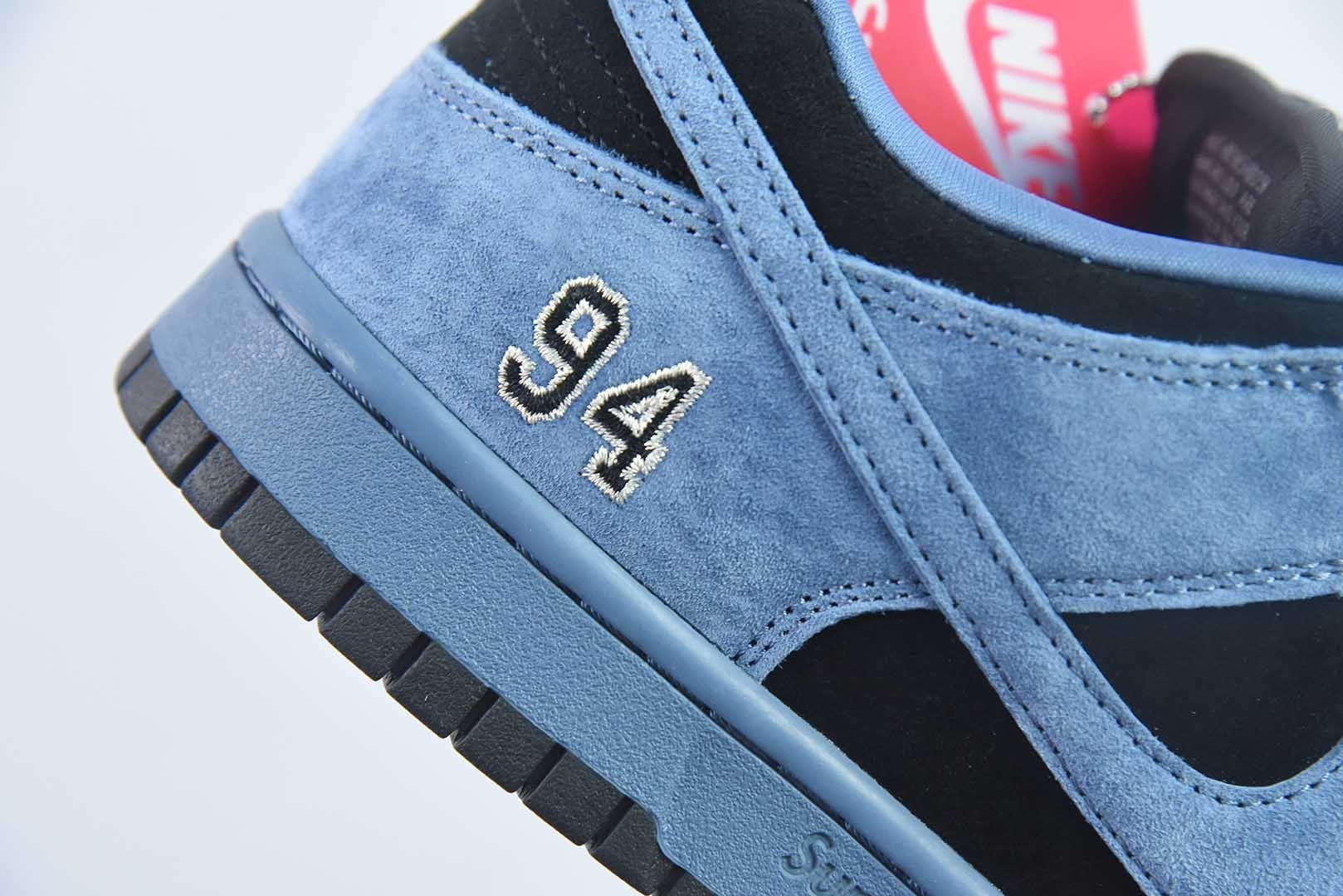 S2纯原耐克 Nike Dunk SB DUNK LOW PRO OG QS x Supreme 黑蓝 货号：HQ8487-400 实拍细节图