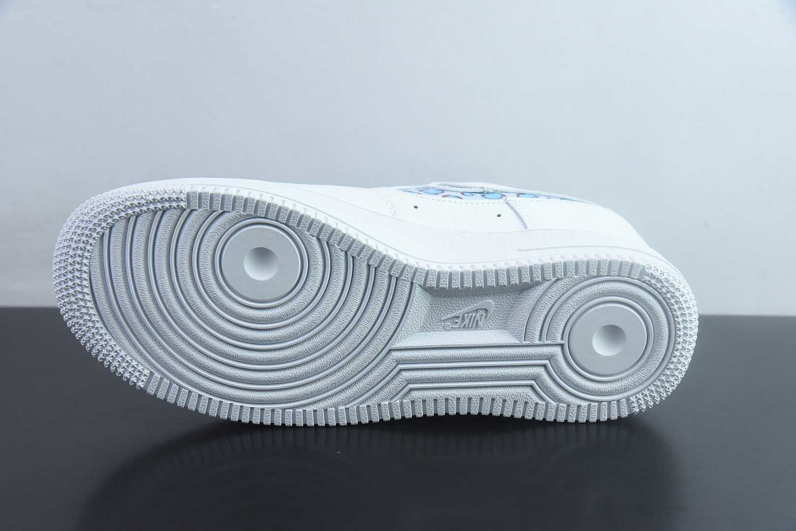 耐克 Nike Air Force 1'07 Low "Ice Blue Leopard Shadow" 手绘涂鸦 冰蓝豹影 空军一号低帮休闲板鞋 FB8971-008 纯原版本 实拍细节图