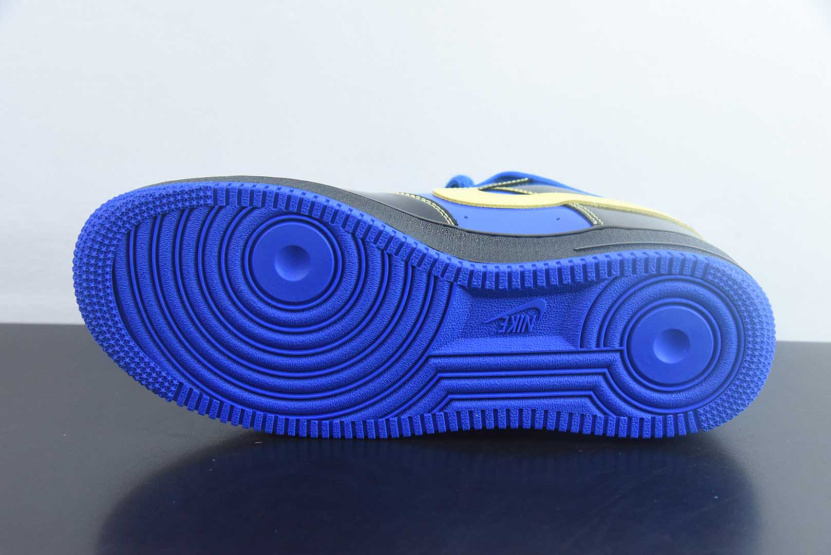 S2纯原版 空军一号af1 黑黄蓝 耐克 Nike  × Central Cee Air Force 1 Low SP 低帮 板鞋 货号：IQ1402-010 实拍细节图