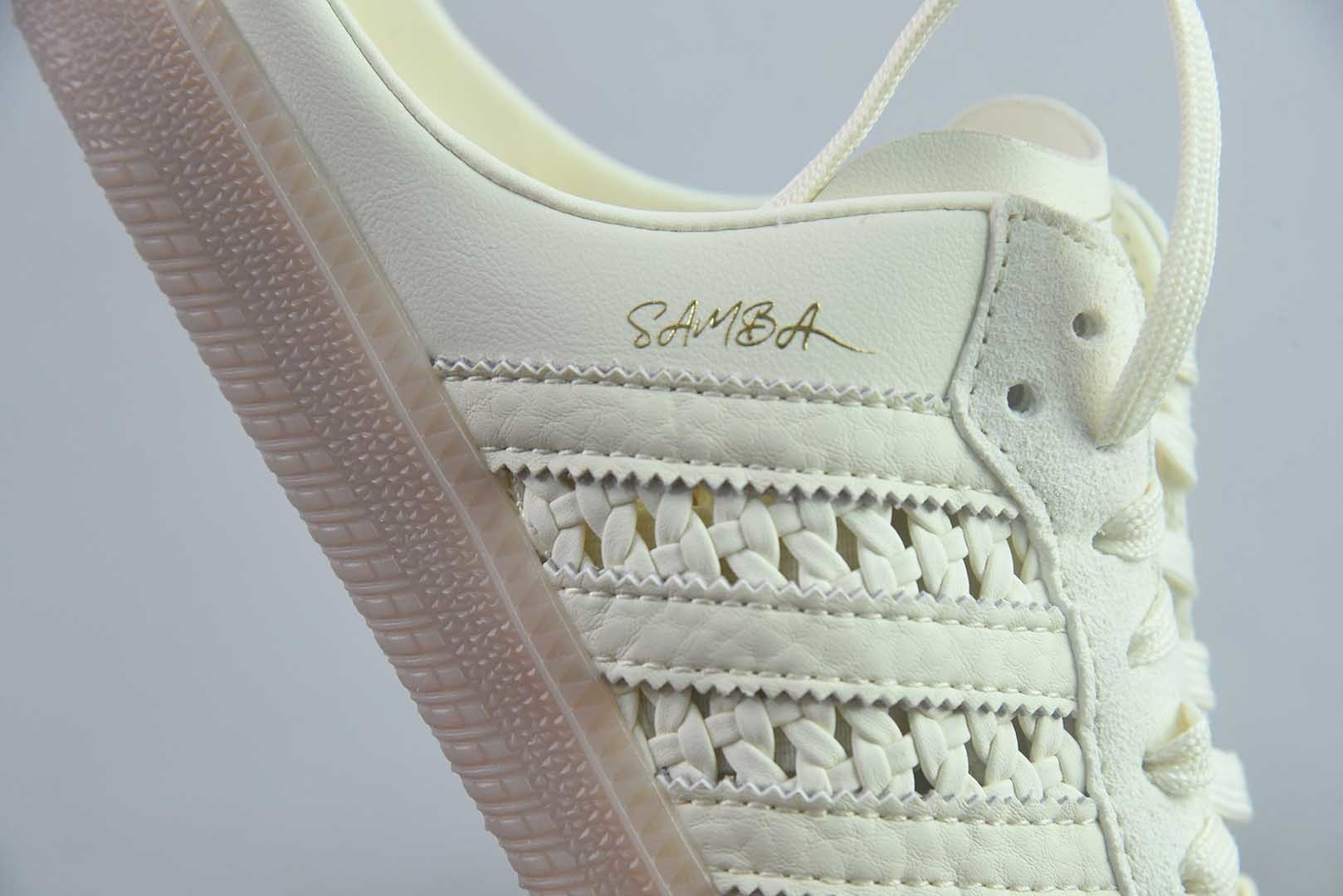 阿迪达斯 adidas originals Samba OG MULE 舒适贴合 透气 包头拖鞋 货号：浅米KH7719 纯原版本 实拍细节图