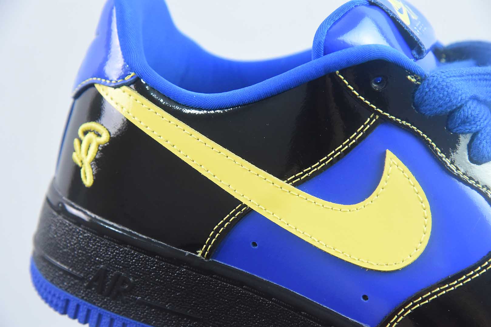 S2纯原版 空军一号af1 黑黄蓝 耐克 Nike  × Central Cee Air Force 1 Low SP 低帮 板鞋 货号：IQ1402-010 实拍细节图