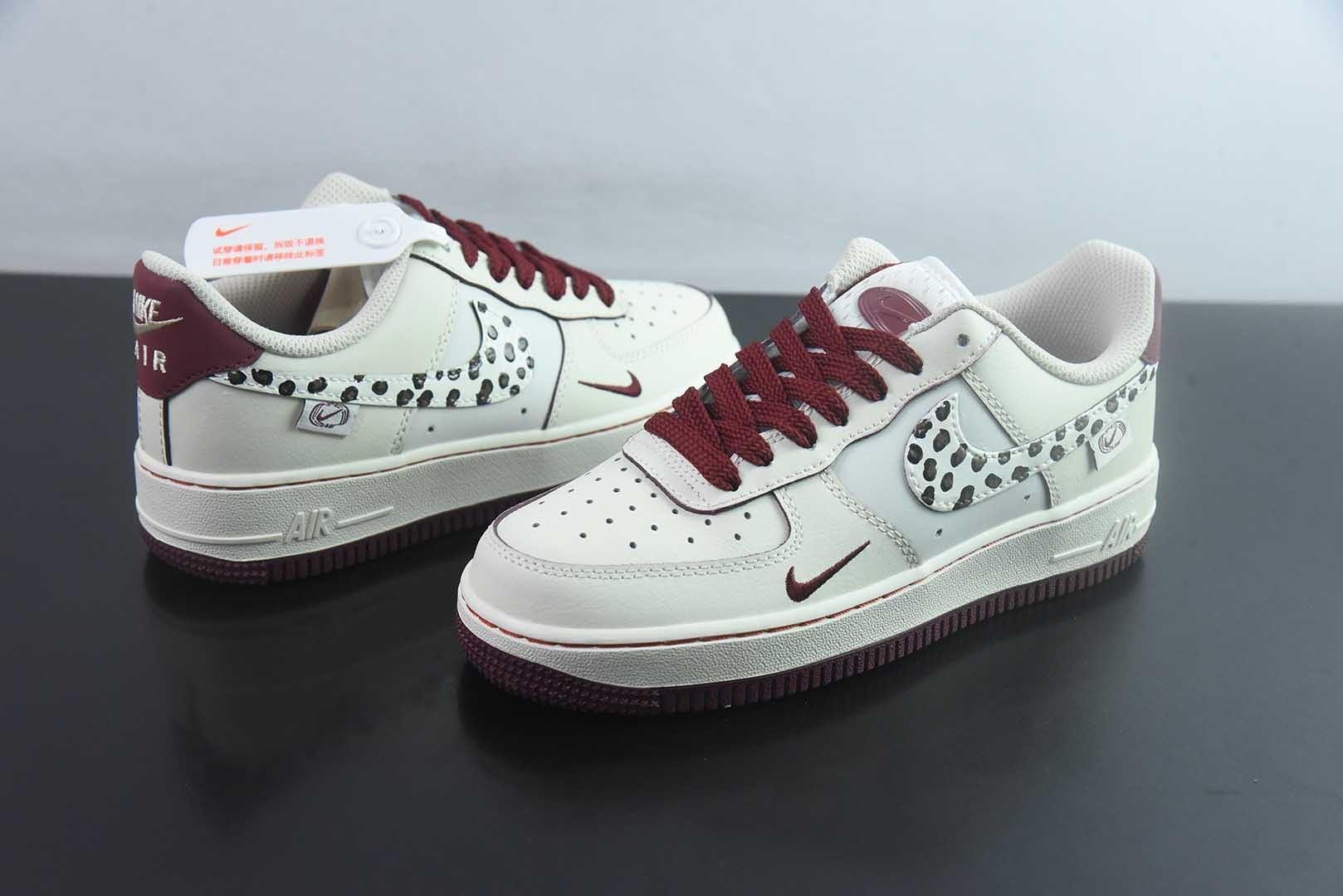 耐克 Nike Air Force 1'07 Low "Wild Berry Leopard Shadow" 手绘涂鸦 野莓豹影 空军一号低帮休闲板鞋 FB1839-521 纯原版本 实拍细节图
