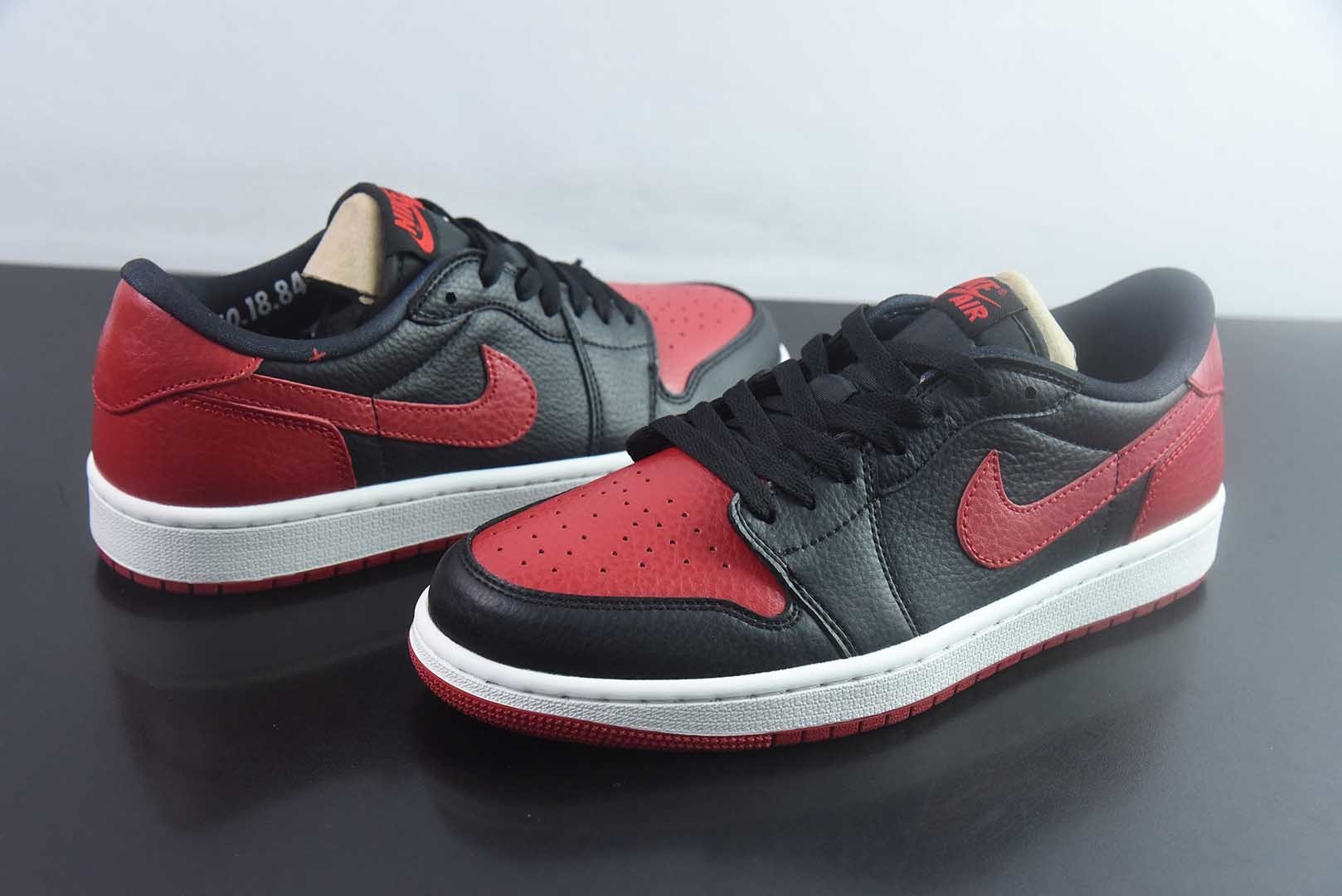 乔丹 Air Jordan 1 Low "Banned" AJ1 乔1黑红禁穿XX 低帮文化休闲板鞋 货号：IW6276-001 纯原版本 实拍细节图