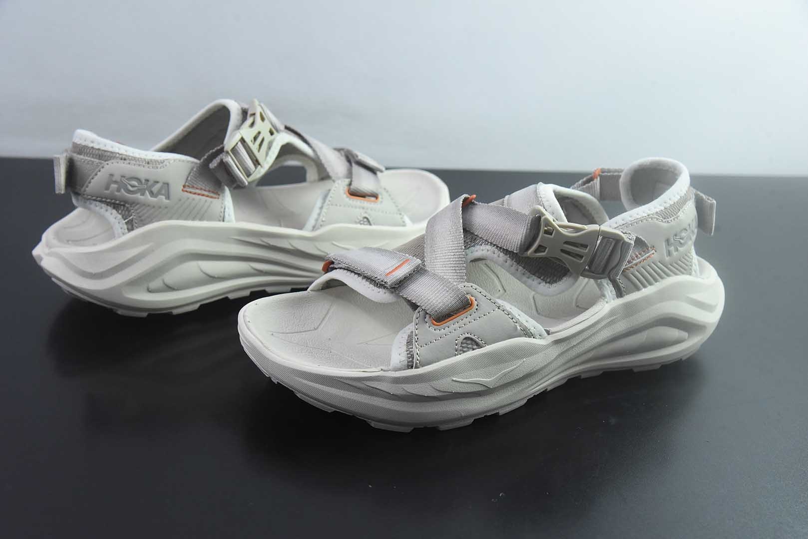 HOKA ONE ONE Infini Hike TC 沙滩凉鞋 灰色 货号:1162590/PCC 纯原版本 实拍细节图
