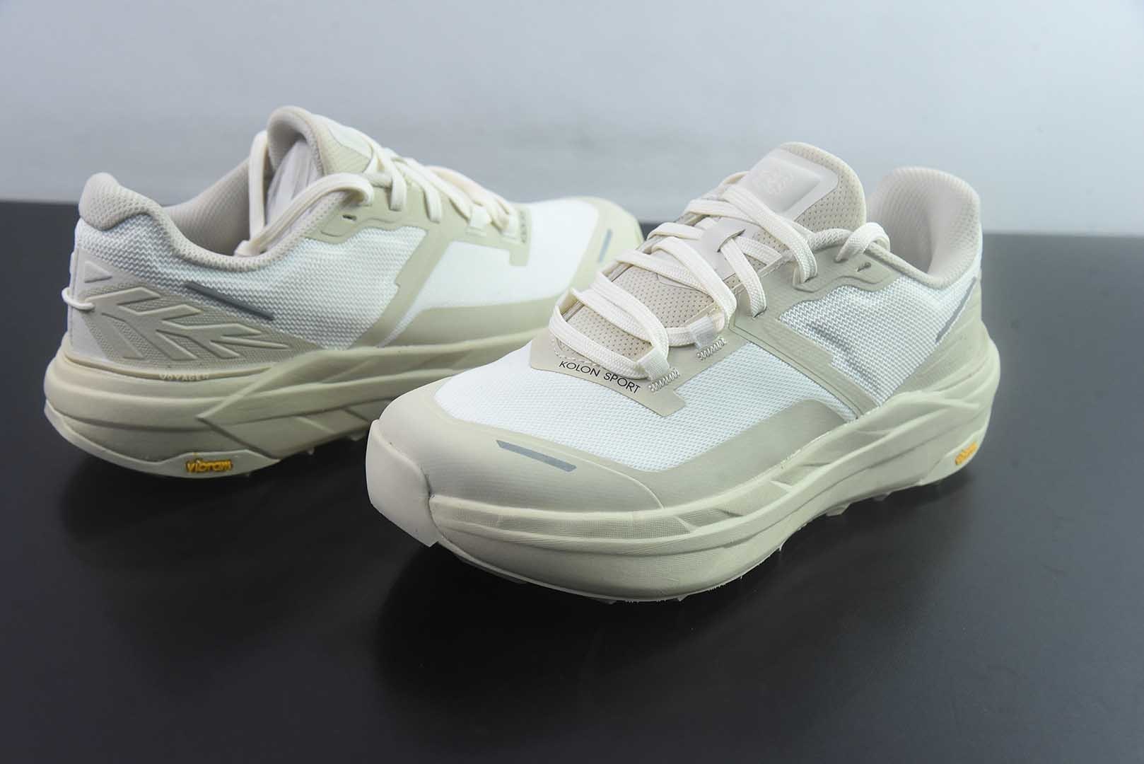可隆KOLON SPORT 抓地V底巴斯夫轻盈KRUST越野跑鞋 户外功能鞋 纯原版本 货号：LUFH6MN003-BK 实拍细节图